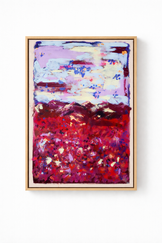 schilderij, acryl op doek, 90 x 60 cm, Zijn paradijs