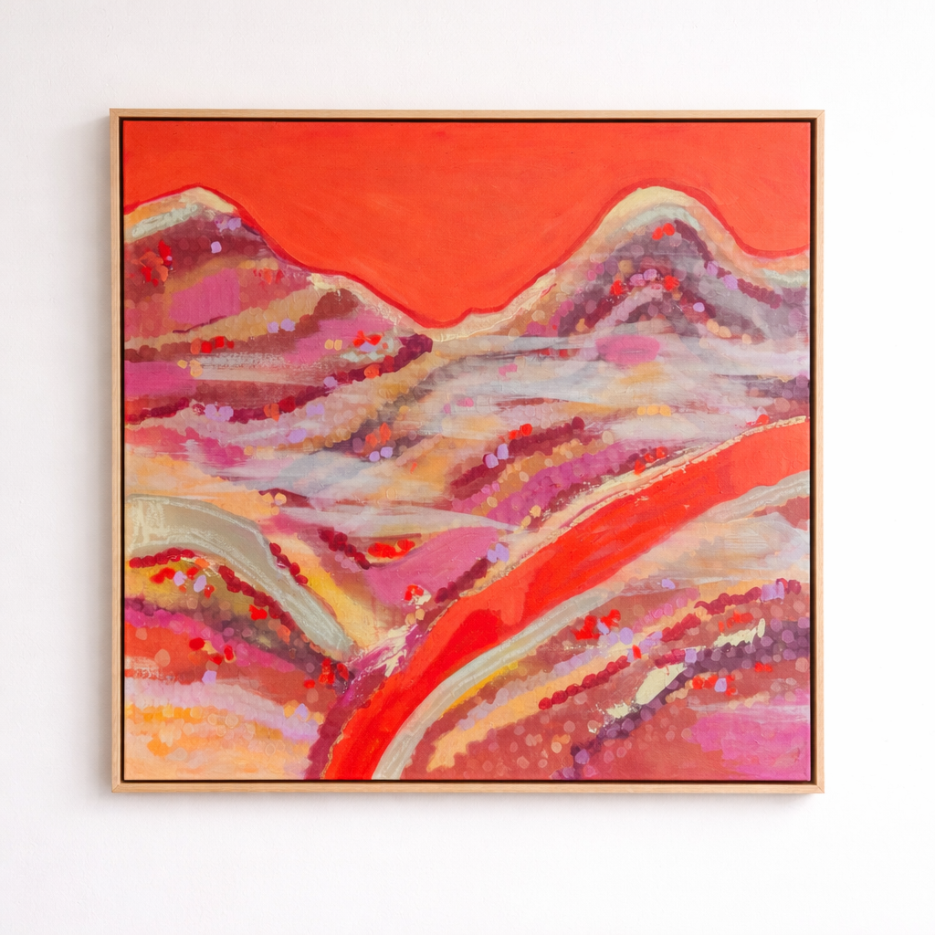 Vinicunca, painting, 90 x 90 cm