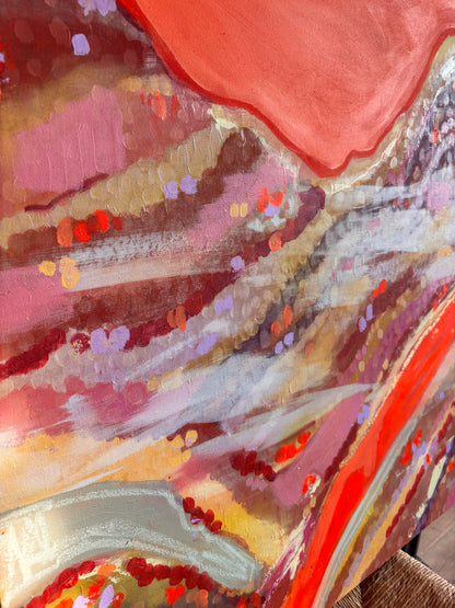 Vinicunca, painting, 90 x 90 cm