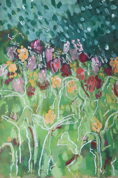 Lentedrift, painting, 70 x 100 cm