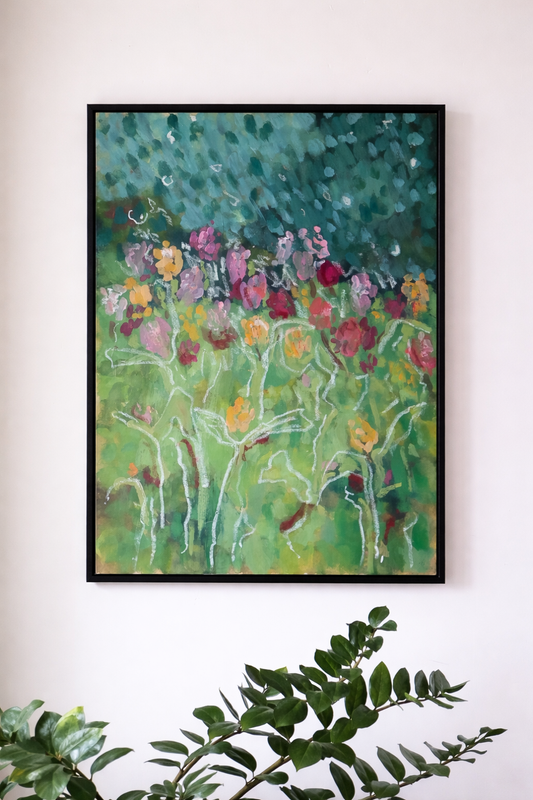 Lentedrift, painting, 70 x 100 cm