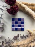 Onderzetter, 10 x 10 cm Blauw paars