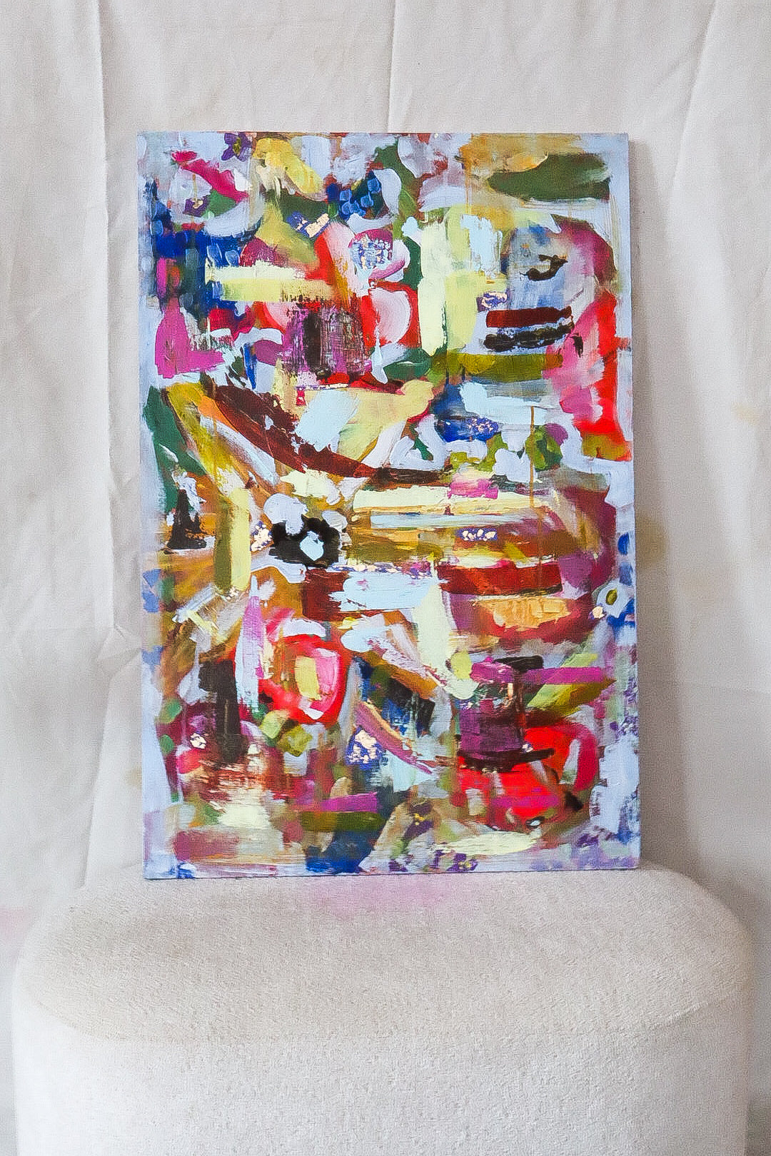 schilderij, acryl op doek, 90 x 60 cm, Der Süsse Laden